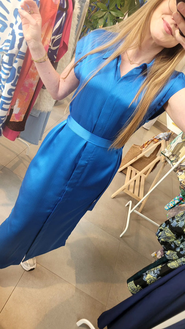 Lora jurk- diepblauw