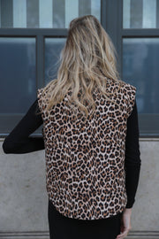 Emma leopard jacket- sleeveless